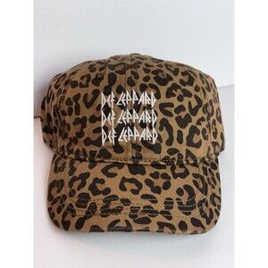 DEF LEPPARD 2024 Cheetah Print Adjustable Hat Cap Rock Band New